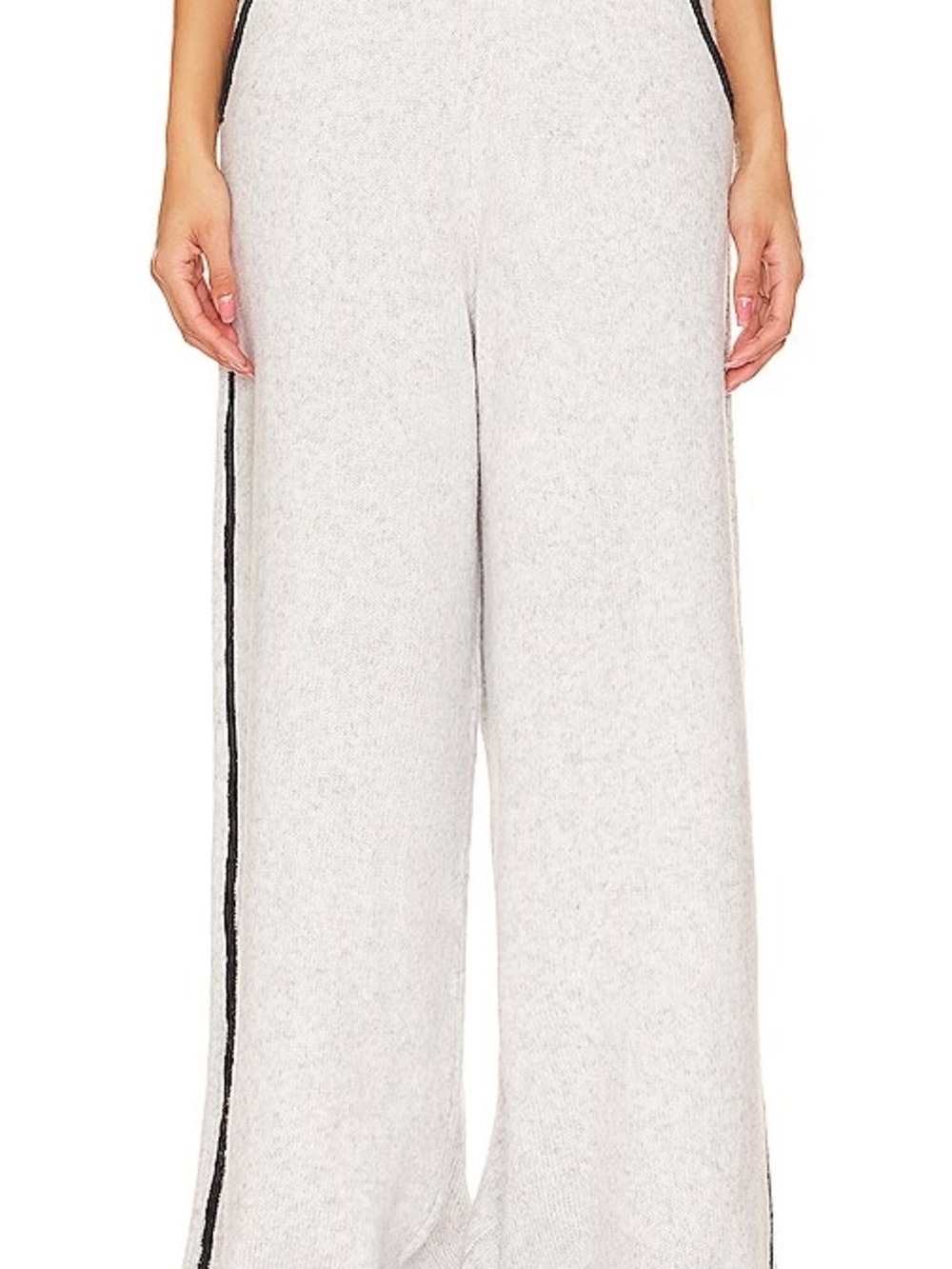 WeWoreWhat Wide Leg Sweater Knit Pants Gray Black Women’s Small